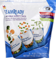 Ahold Steam Ready Vegetable Single Serve Packets - California Blend, Peas & Carrots, Cut Green Beans - 6 CT