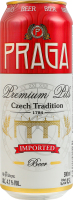 Пиво 0.5л 4.7% светлое фильтрованное пастеризованное солодовое Premium Pils Praga ж/б