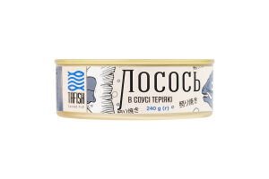Лосось в соусе терияки стерилизованный TaFish ж/б 240г