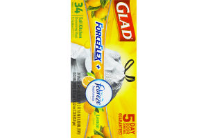 Glad ForceFlex Febreze Freshness Tall Kitchen Bags Lemon - 34 CT