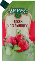 Джем с клубникой нестерилизованный Верес д/п 140г