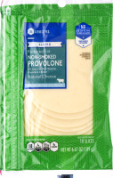 SE Grocers Sliced Reduced Fat Non-Smoked Provolone Natural Cheese - 10 CT