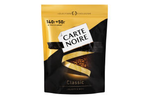 Кофе растворимый сублимированный Classic Carte Noire д/п 190г