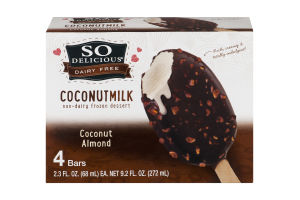 So Delicious Dairy Free Coconut Milk Non-Dairy Frozen Dessert Coconut Almond - 4 CT