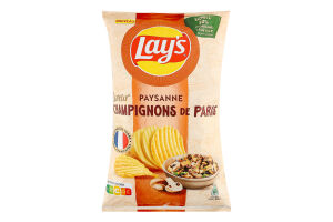 Чипси Lay's Paysanne рифлені зі смаком печериць