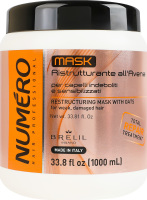 Маска для восстановления структуры волос с экстрактом овса Numero 1л