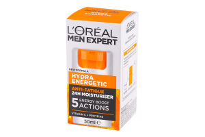 Крем для ухода за кожей лица увлажняющий Hydra energetic Men Expert L'Oreal Paris 50мл