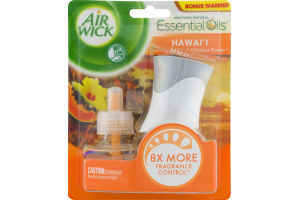 Air Wick Essential Oils with Bonus Warmer Hawai'i Exotic Papaya & Hibiscus Flower