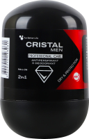 CRISTAL/КРІСТАЛ Кульковий антиперспірант – дезодорант 2 в 1 для чоловіків