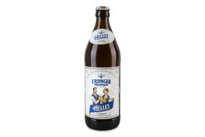 Пиво 0.5л 5.1% світле фільтроване солодове пастеризоване Helles Brauhaus Erdinger пл