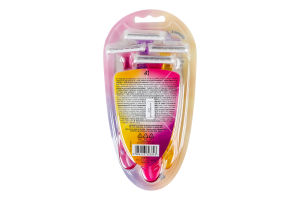 Бритва з 3 лезами без змінних картриджів Miss Soleil Colour collection BiC 4шт