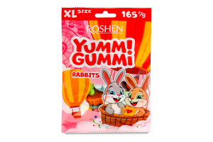 Конфеты желейные Rabbits Yummi gummi Roshen м/у 165г