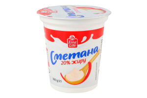 Сметана 20% Fine Life ст 300г