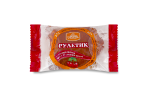Рулетик з наповнювачем джем зі смаком вишні Рум'янець м/у 100г