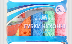 Губка кухонна Еврогруп 5 шт. великопориста