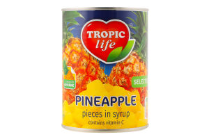 Ананас кусочками в сиропе Tropic life ж/б 540г