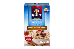Quaker Instant Oatmeal Maple & Brown Sugar Lower Sugar - 10 CT