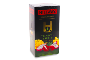 Чай черный байховый мелкий с ароматом тропических фруктов Tropical fruits Exclusive Hillway к/у 25х1.5г