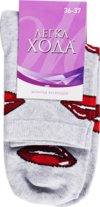Шкарпетки Легка Хода жіночі 5359 р.23 срібло меланж