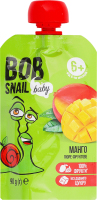 Пюре фруктовое для детей от 6мес гомогенизированное Манго Baby Bob Snail д/п 90г