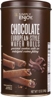 Ahold Simply Enjoy European-Style Wafer Rolls Chocolate