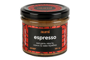 Десерт Миндаль-кешью-кокос-кофе Арабика Espresso Aumi с/б 120г
