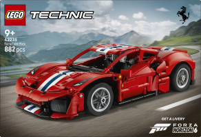 Конструктор для детей от 9лет №42235 Ferrari 488 Pista Technic Lego 882эл