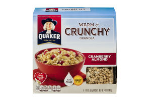 Quaker Warm & Crunchy Granola Cranberry Almond