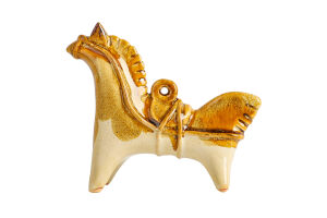 Фигурка подвесная Сырный конёк желтый Майстерня кераміки Горно 1шт