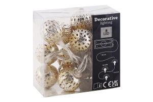 Гірлянда MBM My Home Лампочка срібна 8ламп MH-1347