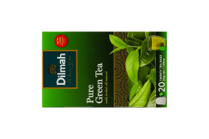 Чай зелений цейлонський байховий дрібний Pure green Dilmah в/с к/у 20х1.5г