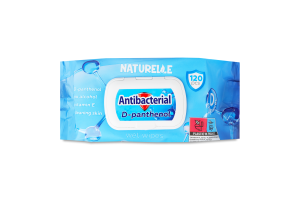 Салфетки влажные с D-пантенолом Antibacterial Naturelle 120шт