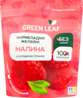 Мармеладки желейные со сладкой стевией Малина Green Leaf д/п 80г