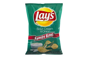 Lay's Sour Cream & Onion Potato Chips Family Size