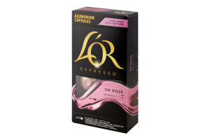 Кава натуральна смажена мелена в капсулах Or rose Espresso L'OR к/у 52г