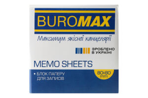 Блок бумаги для записей 80х80х30мм №BM.2232 Радуга Buromax 1шт
