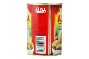 Оливки фаршировані лимоном 300мл ж/б з ключем Alba Food