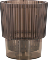 Горщик д/орхідей Стелла коричневий прозорий з дренажем 16*18,5см Алеана