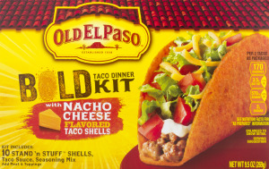 Old El Paso BOLD Taco Dinner Kit Nacho Cheese Flavored