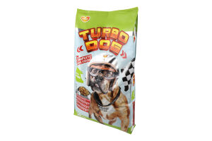 Корм сухий повнораціонний для дорослих собак With pork Turbo Dog м/у 10кг