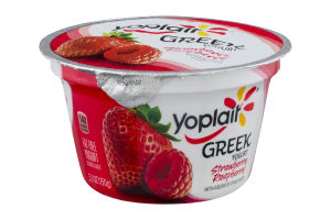 Yoplait Fat Free Greek Yogurt Strawberry Raspberry