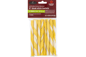 Champion Breed 5" Dual Slim Twists For Small Dogs Rawhide Treats - 15 CT - 15 CT