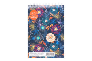 Блокнот А6 96аркушів верхня спіраль Тетрада