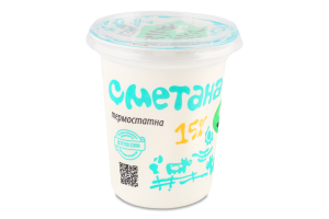 Сметана 15% термостатная Villa Milk ст 400г