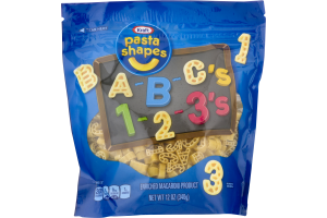 Kraft Pasta Shapes A-B-C's 1-2-3's