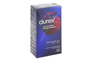 Презервативи латексні рельєфні зі стимулюючим гелем-змазкою Intense orgasmic Durex 12шт