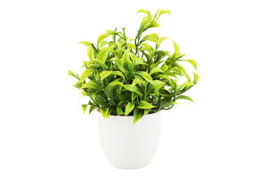 Рослини штучні зелені у горщику 18*12см в асортименті