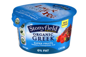 Stonyfield Organic Greek Nonfat Yogurt Super Fruits