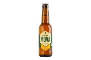 Пиво 0.33л 5.3% світле нефільтроване непастеризоване Pilsner Mova пл