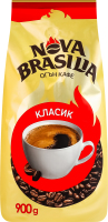 Кава натуральна смажена в зернах Класик Nova Brasilia м/у 900г
